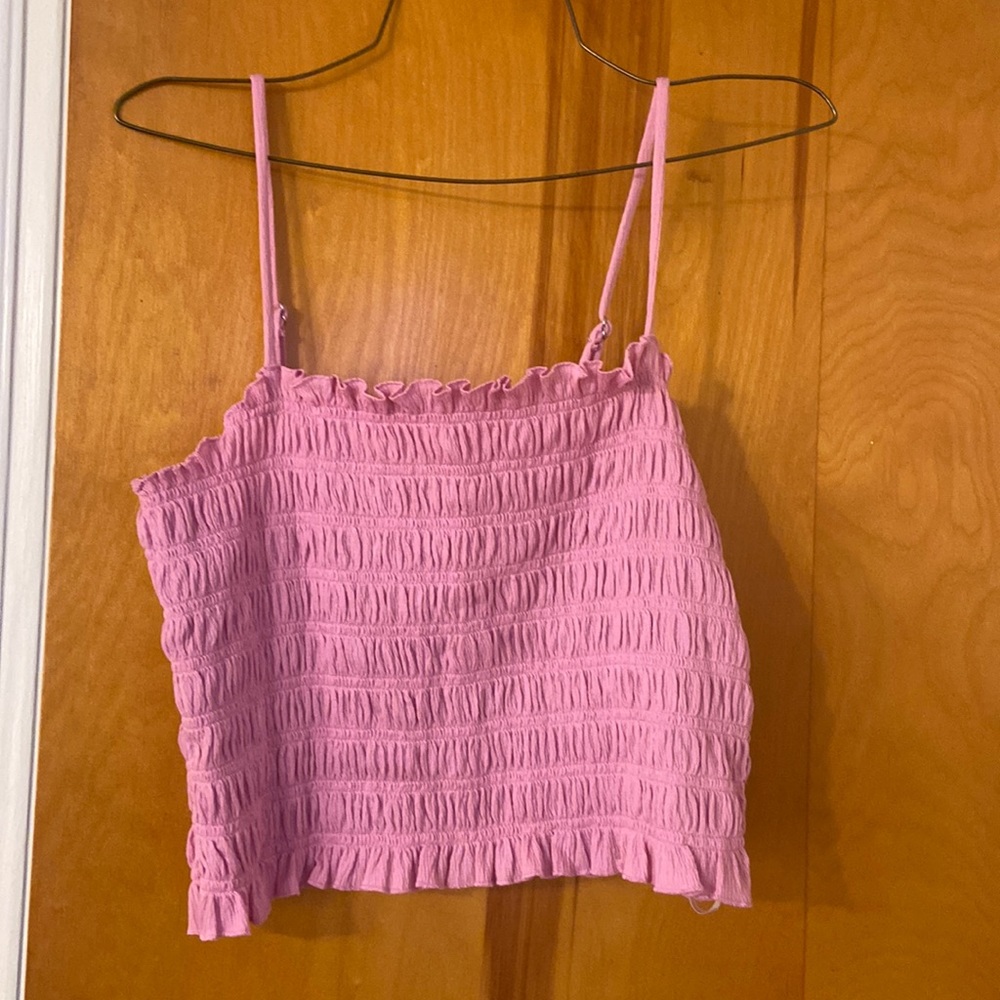 Forever 21, size large, pink crop top